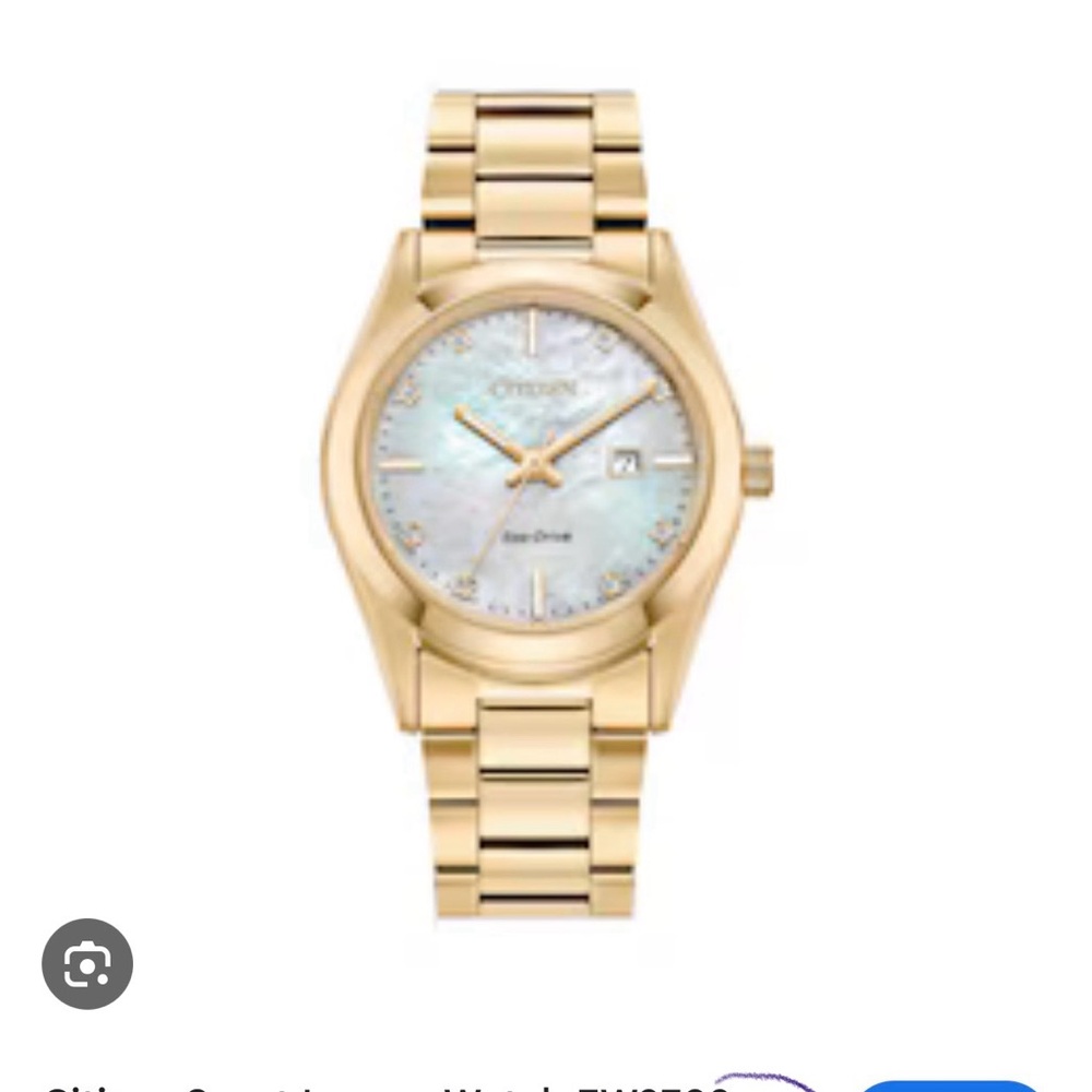 Citizen Gold-Tone Watch with Iridescent Dial